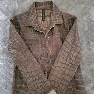 Giorgio Brato Snakeskin Pattern Leather Jacket